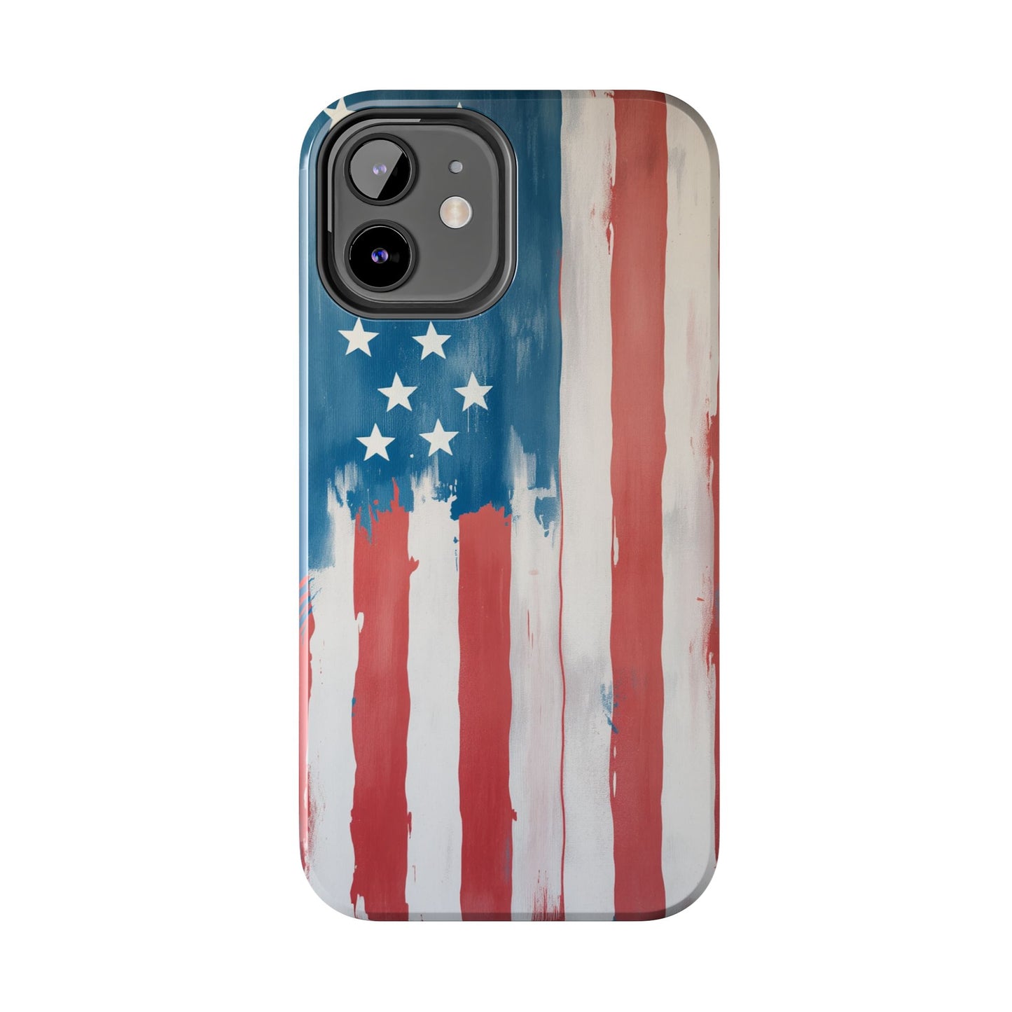 Patriotic Tough Phone Cases - Abstract USA Flag Design for Durable Protection - for iPhone