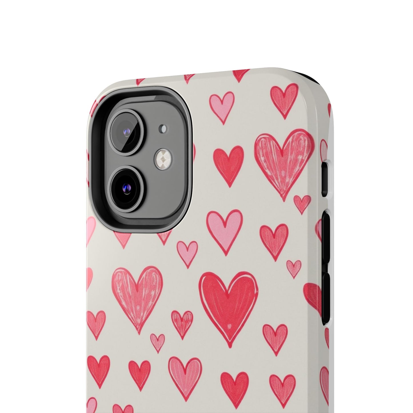 Heart Pattern Tough Phone Case - Cute and Stylish Protection
