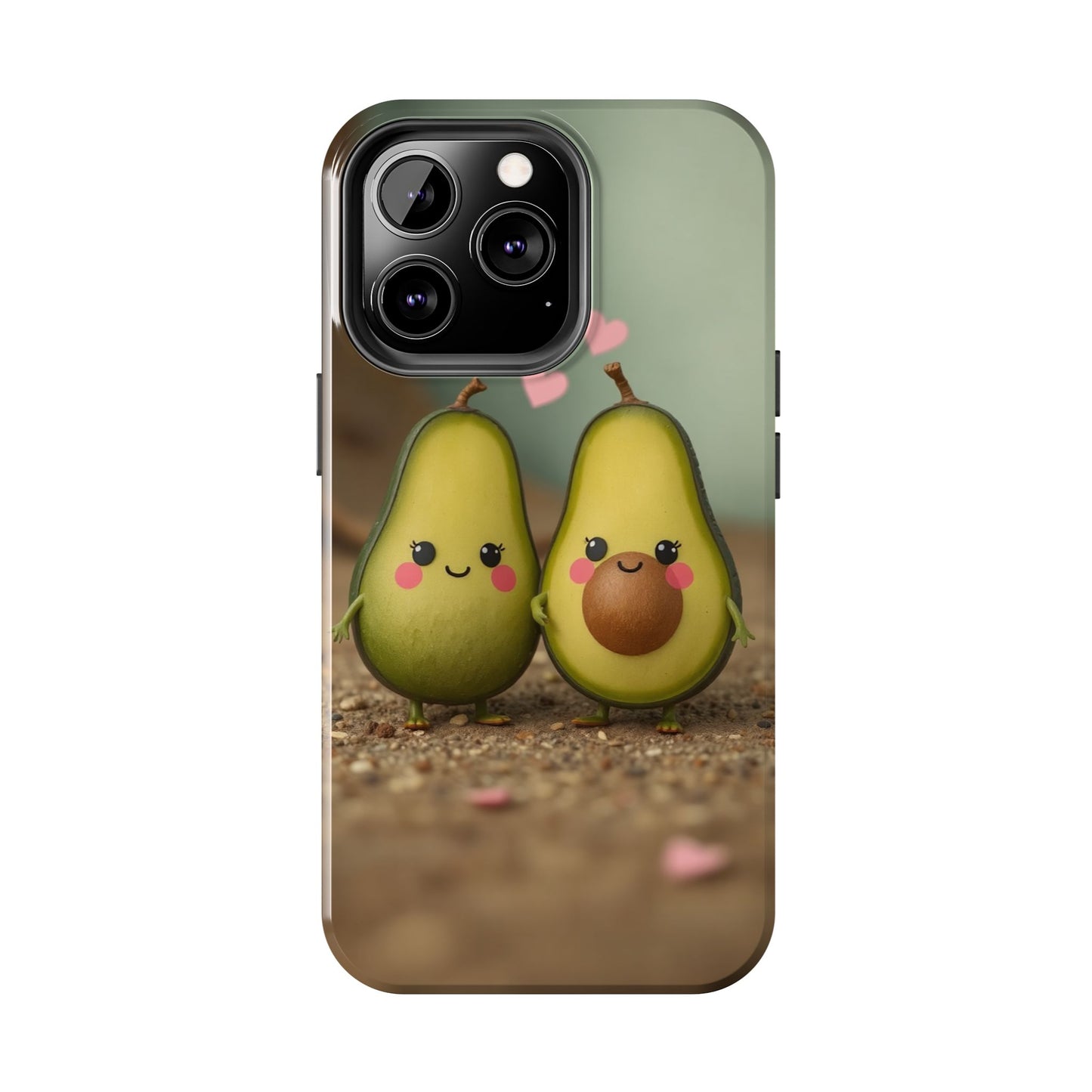 Cute Avocado Phone Case, Funny Tough Case, Quirky Phone Accessory, Gifts for Foodies, Valentine's Day Present