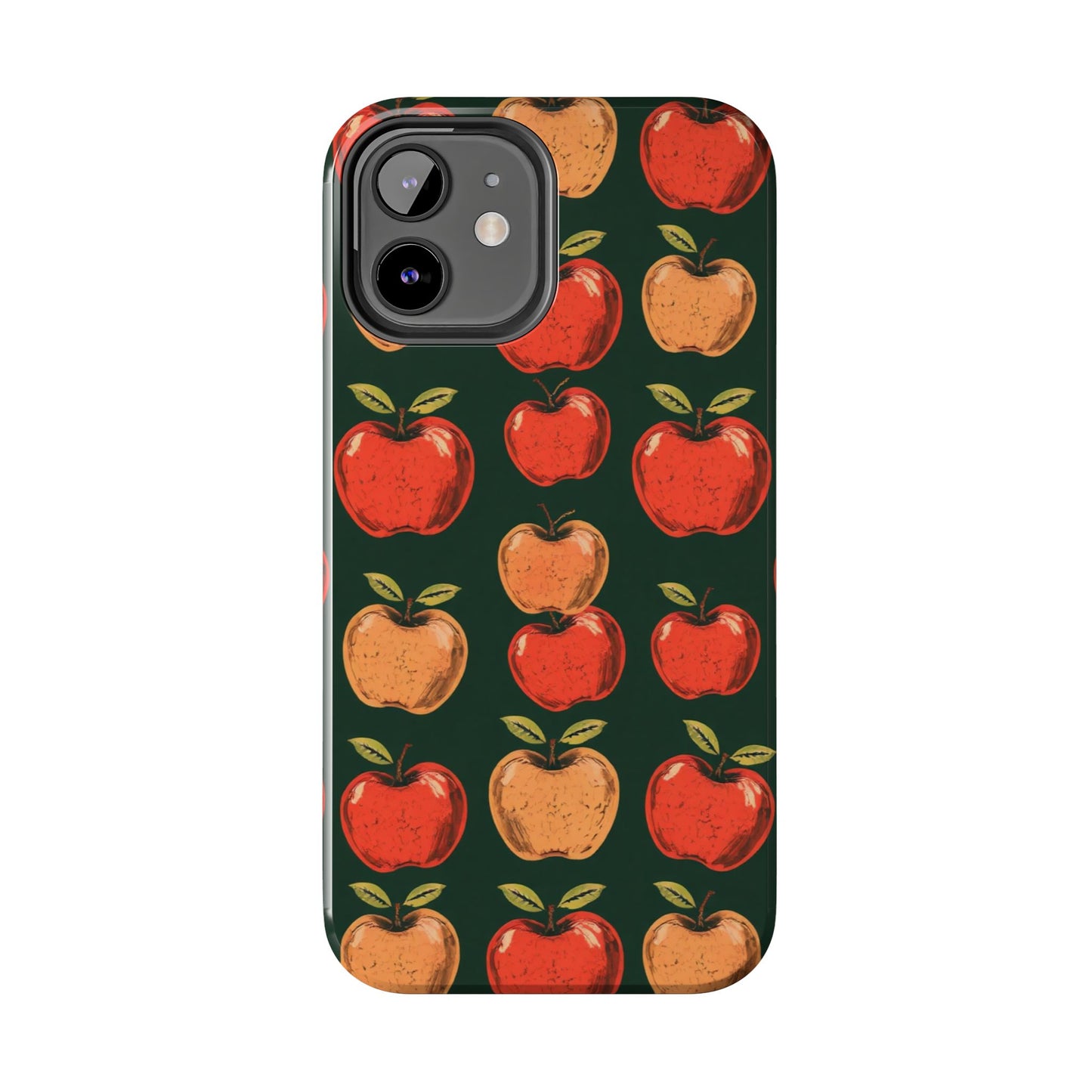 Apple Retro Pattern Tough Phone Case - Durable, Stylish, and Protective for Everyday Use - for iPhone