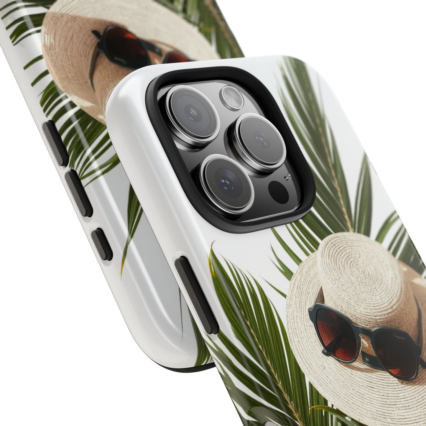 Tropical Phone Case - Summer Vibes with Hat & Sunglasses Design