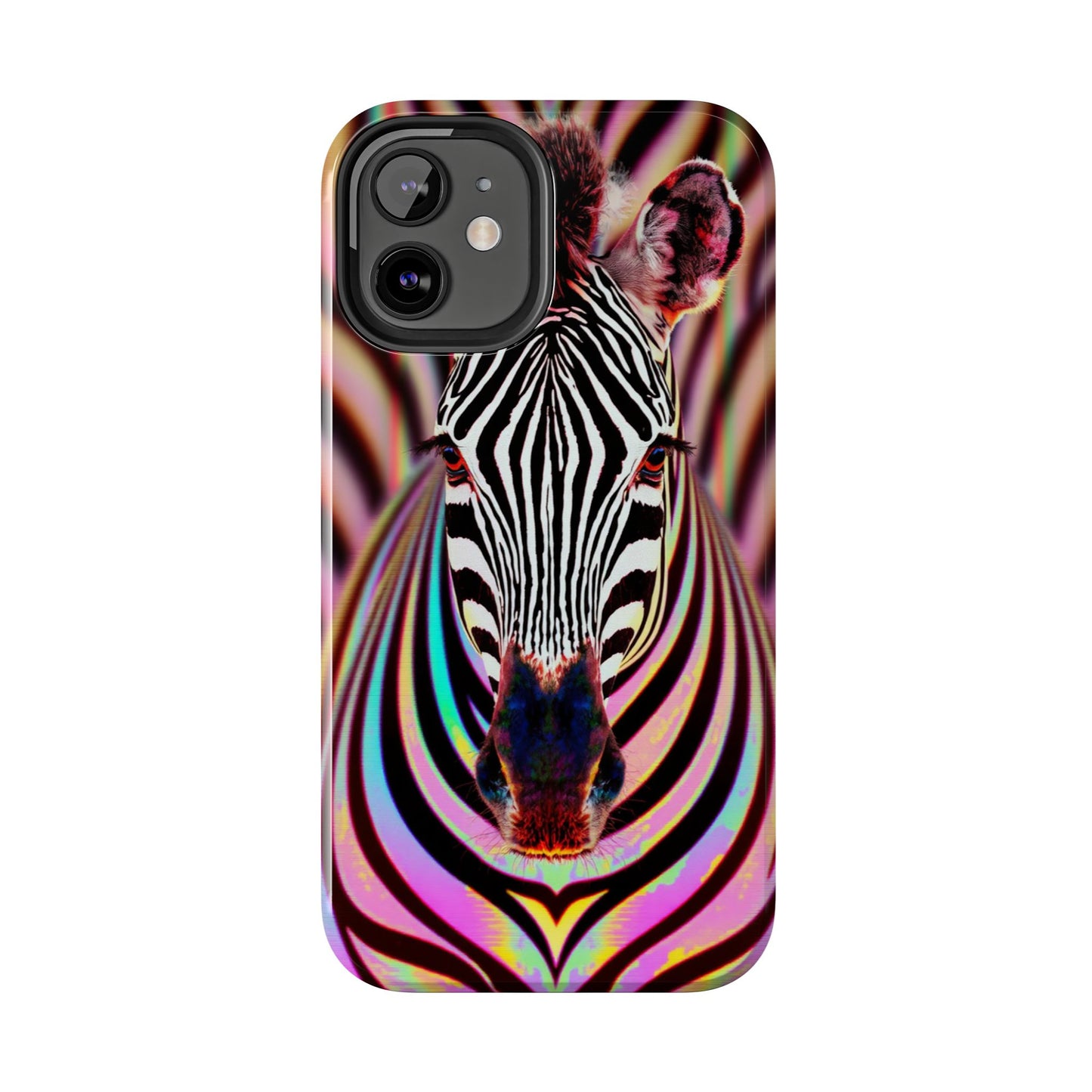 Vibrant Zebra Tough Phone Case - Unique Animal Design for Wild Spirit
