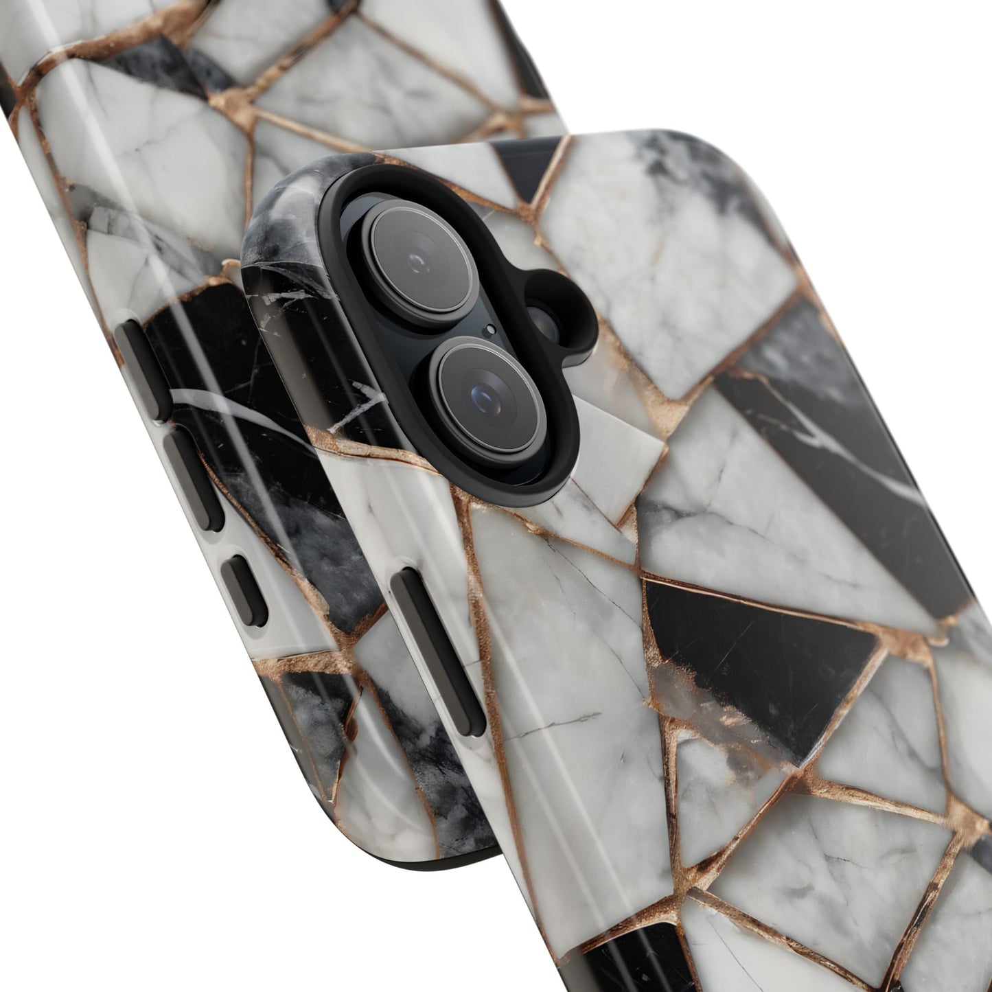 Elegant Marble Tough Phone Case - Stylish Protection for iPhone