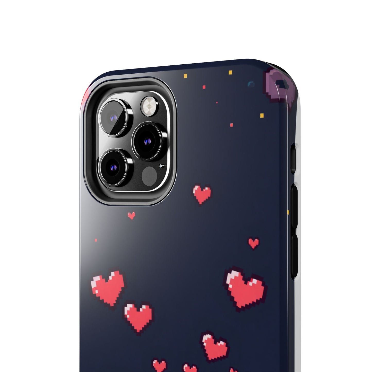 Pixel Heart Tough Phone Case - Retro Gamer Style for Valentine's Day