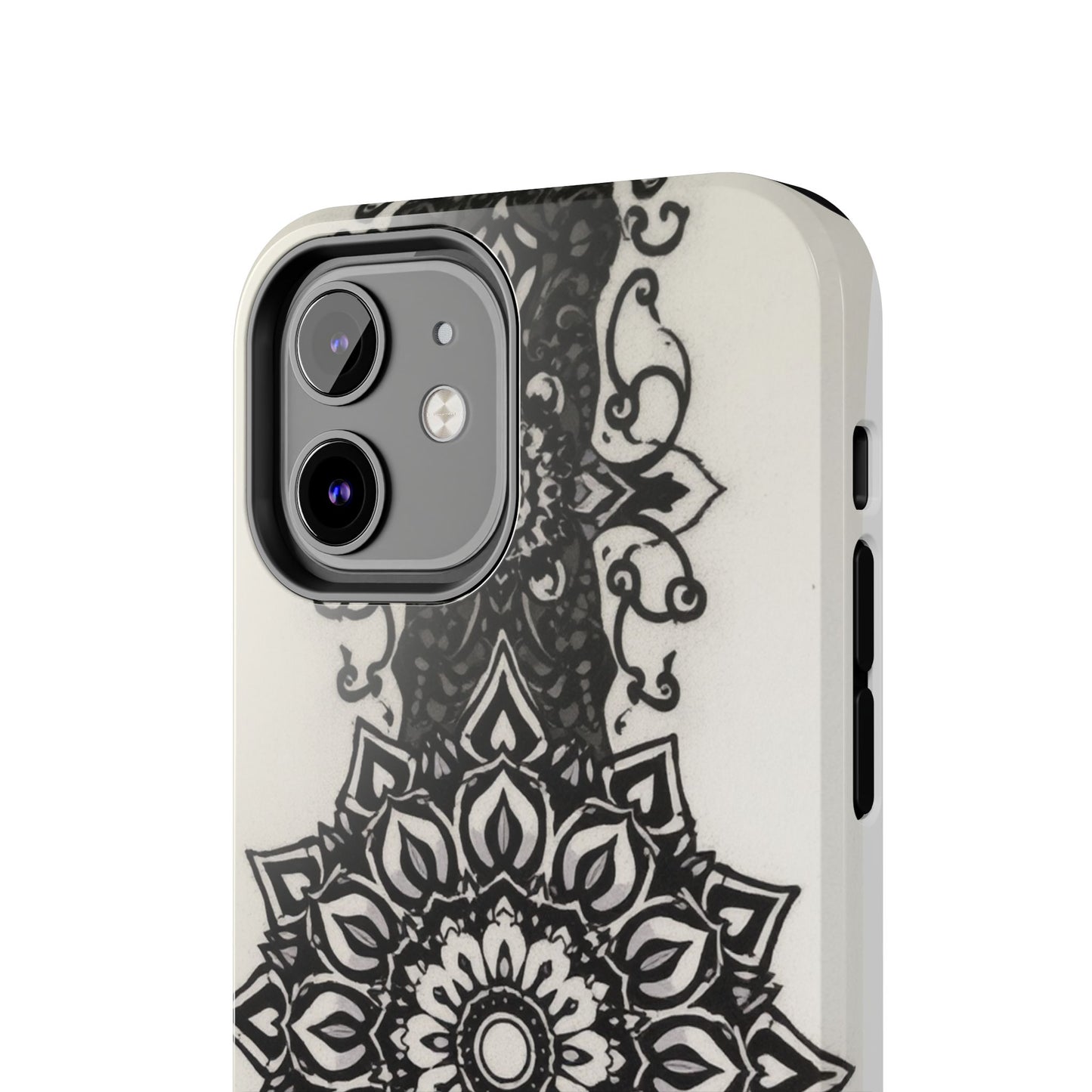 Stylish Tough Phone Cases with Dark Mandala Design - Durable and Unique Protection - for iPhone