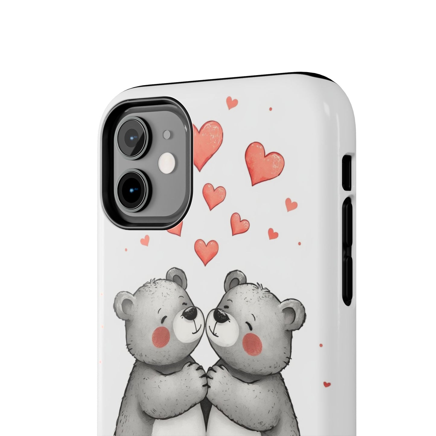 Cute Bear Love Tough Phone Case - Perfect for Valentine's Day & Couples
