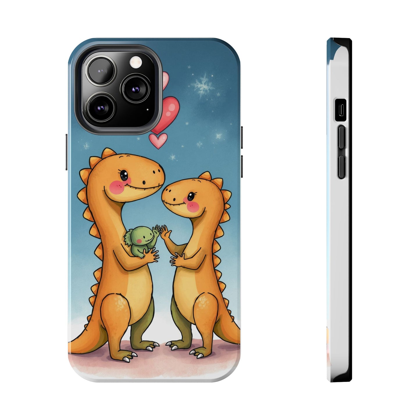 Dino Love Tough Phone Case - Cute & Durable Design for Kids & Parents