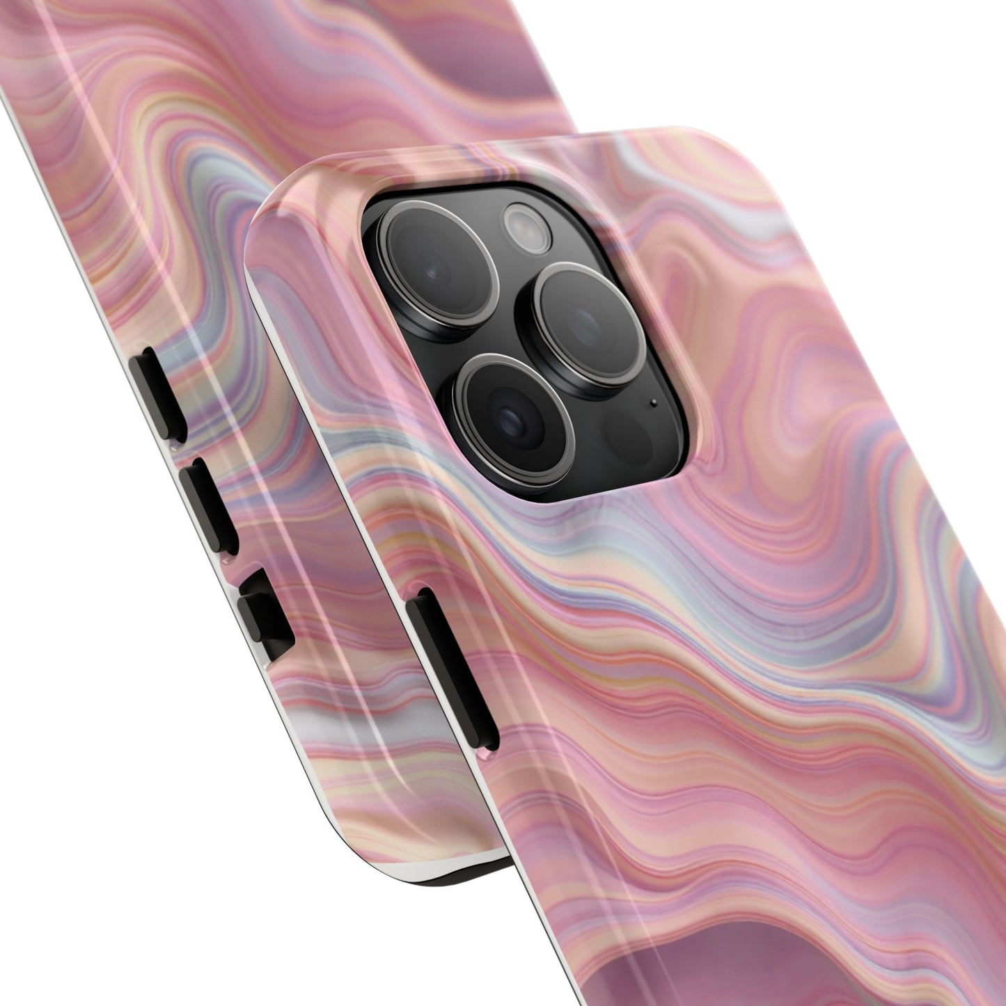 Stylish Tough Phone Cases - Abstract Pink Marble Design