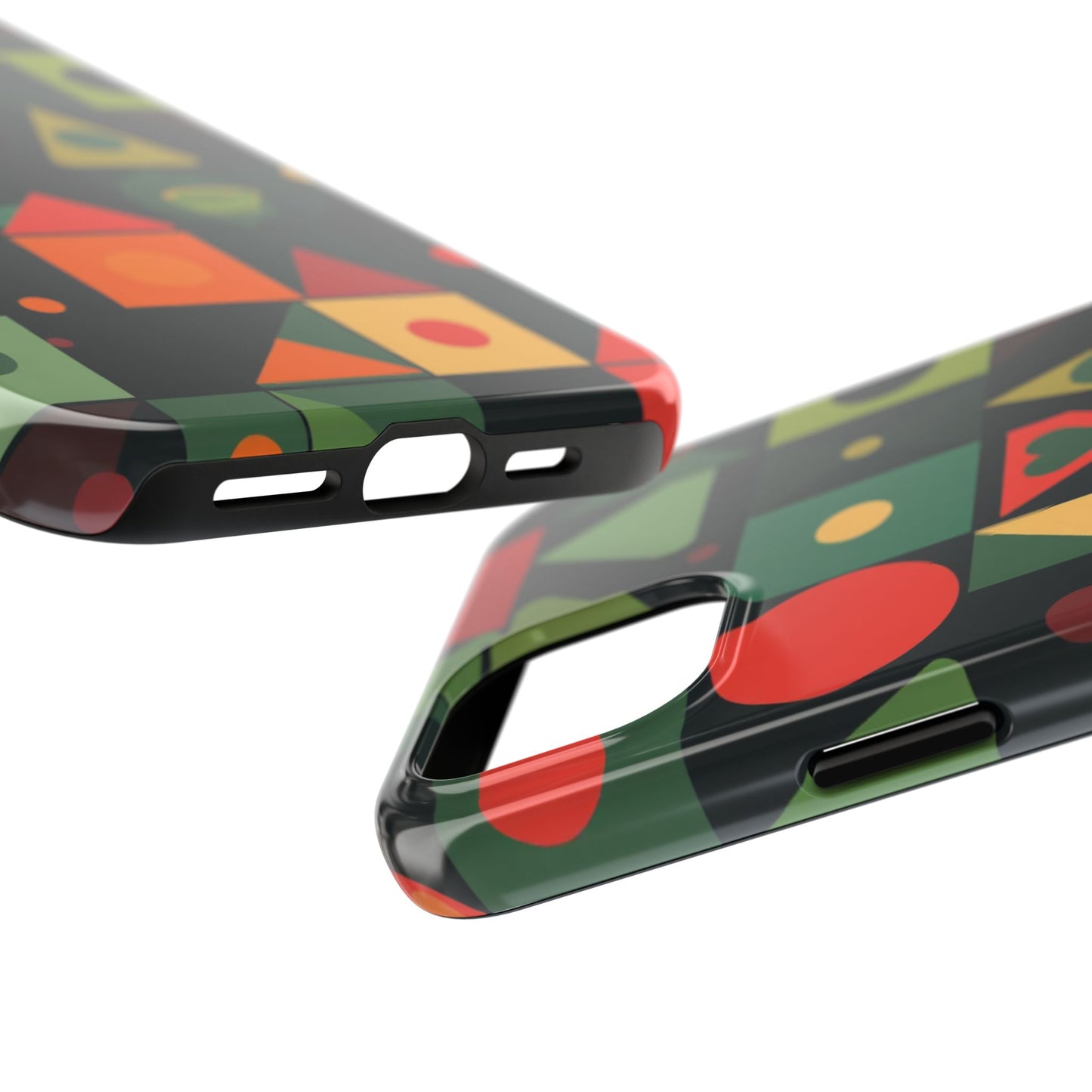 Vibrant Geometric Tough Phone Cases – Stylish Protection for Trendsetters - for iPhone