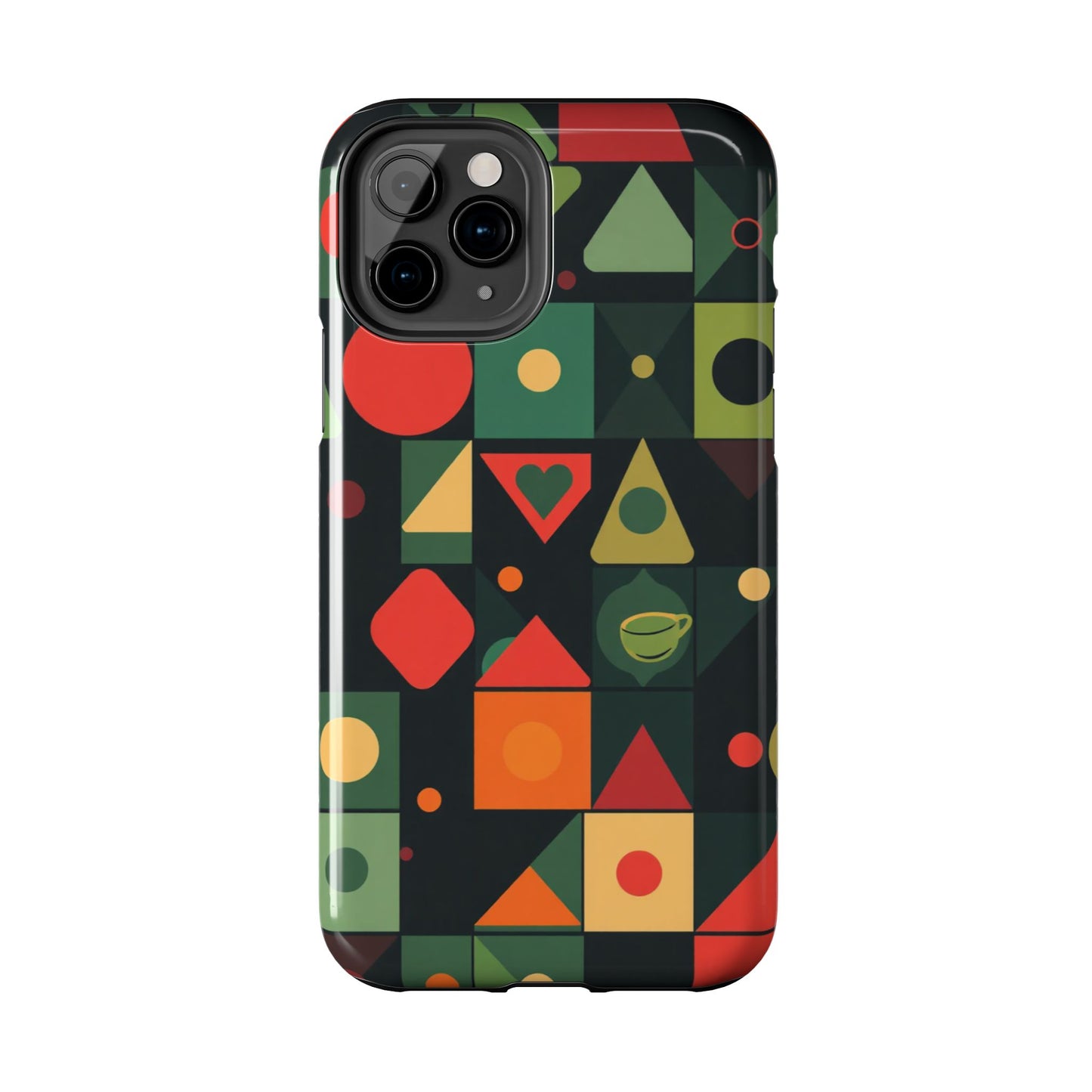 Vibrant Geometric Tough Phone Cases – Stylish Protection for Trendsetters - for iPhone
