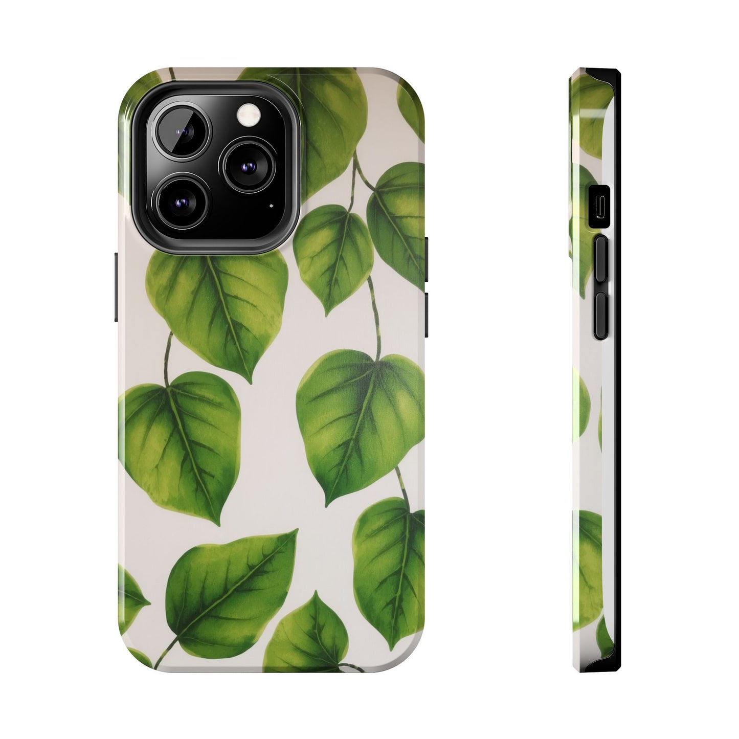 Tough Phone Cases with Green Leaf Design | Eco-Friendly Protection for Nature Lovers