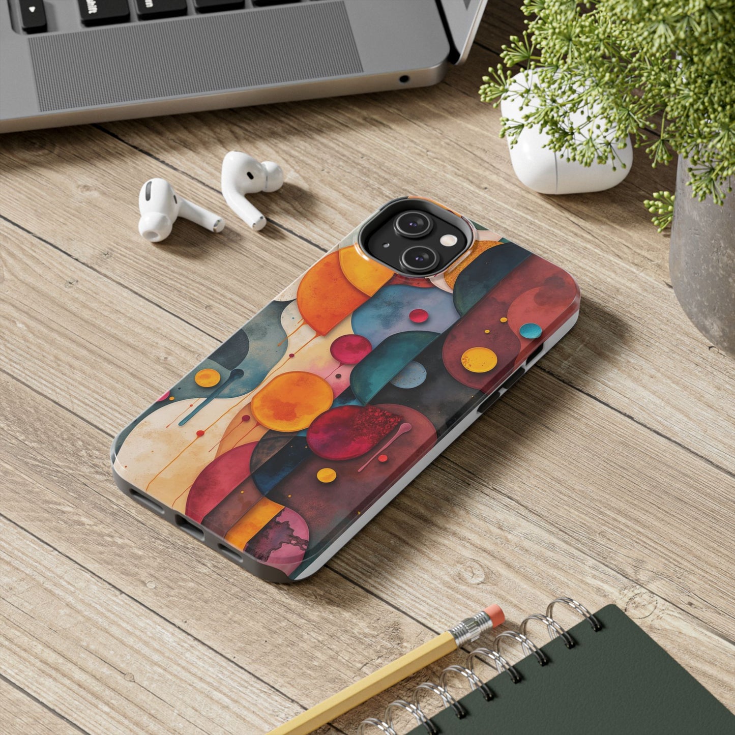 Artistic Tough Phone Cases - Colorful Abstract Design for Trendy Protection - for iPhone
