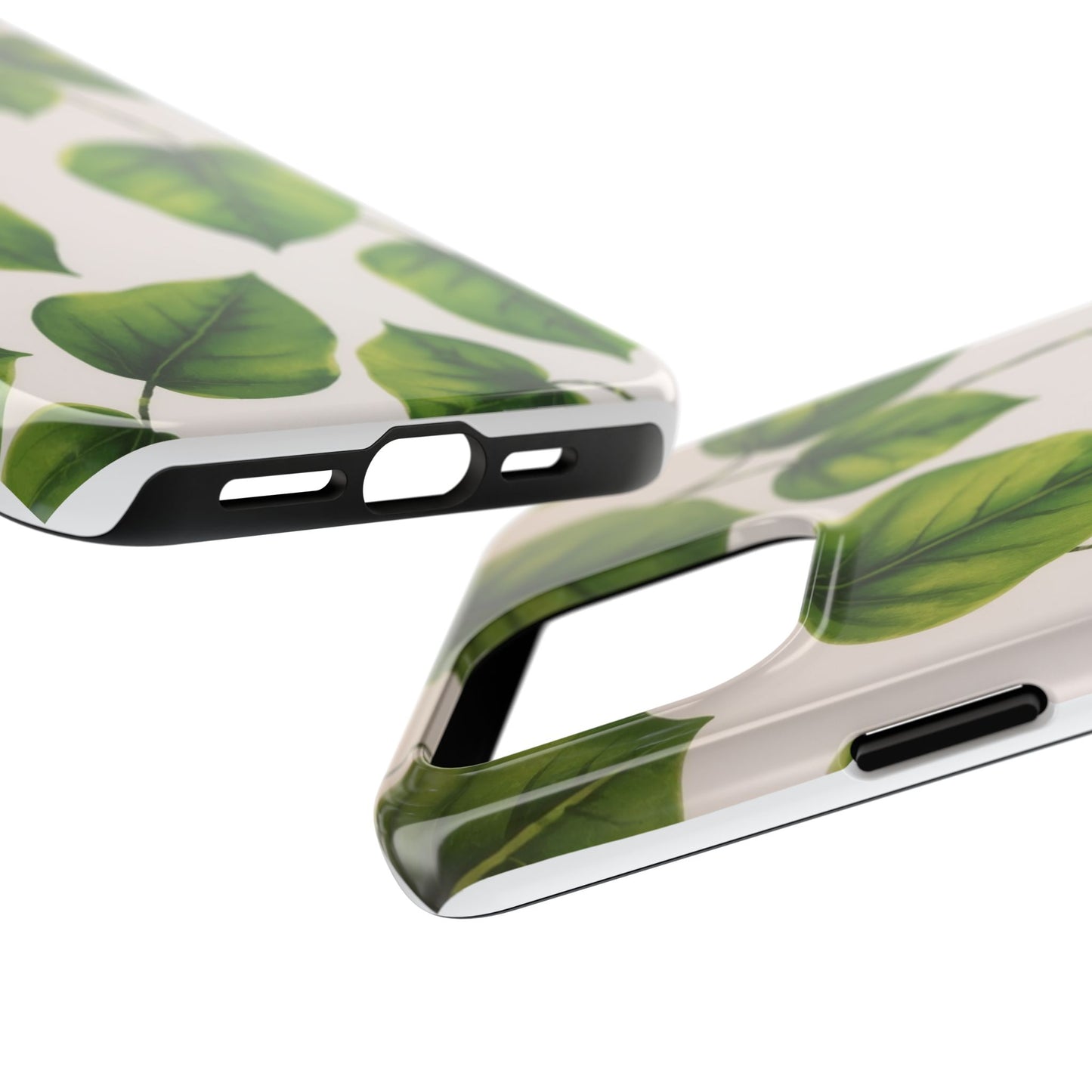 Tough Phone Cases with Green Leaf Design | Eco-Friendly Protection for Nature Lovers