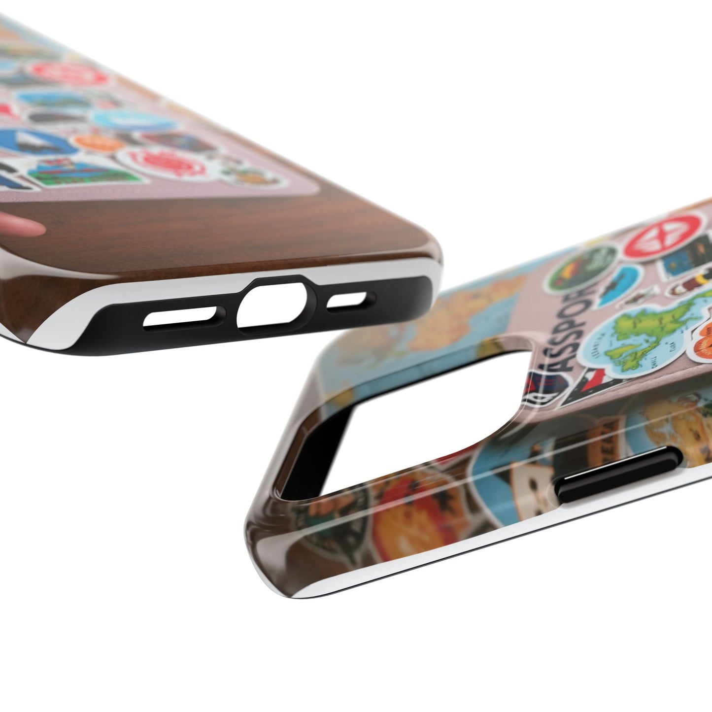 Adventure Stickers Phone Case - Tough Protection for Travel Lovers