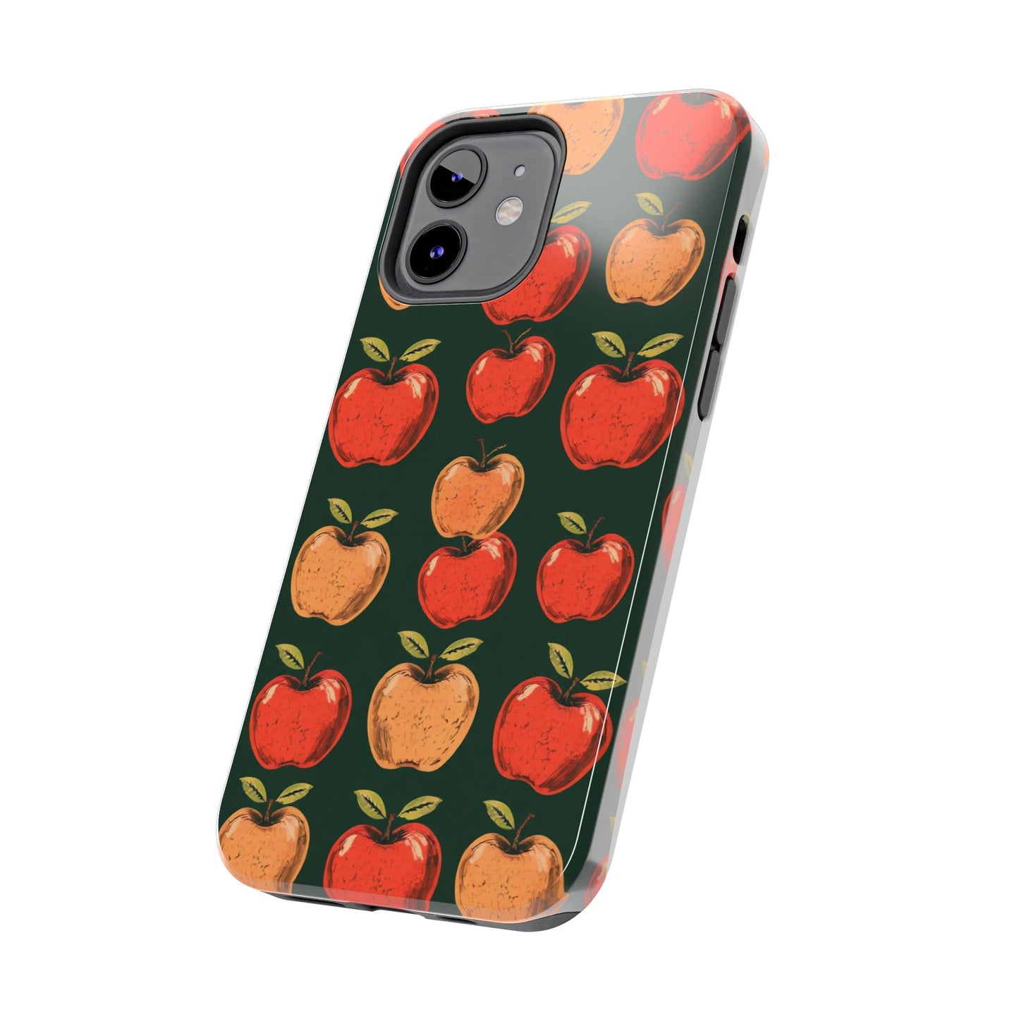 Apple Retro Pattern Tough Phone Case - Durable, Stylish, and Protective for Everyday Use - for iPhone