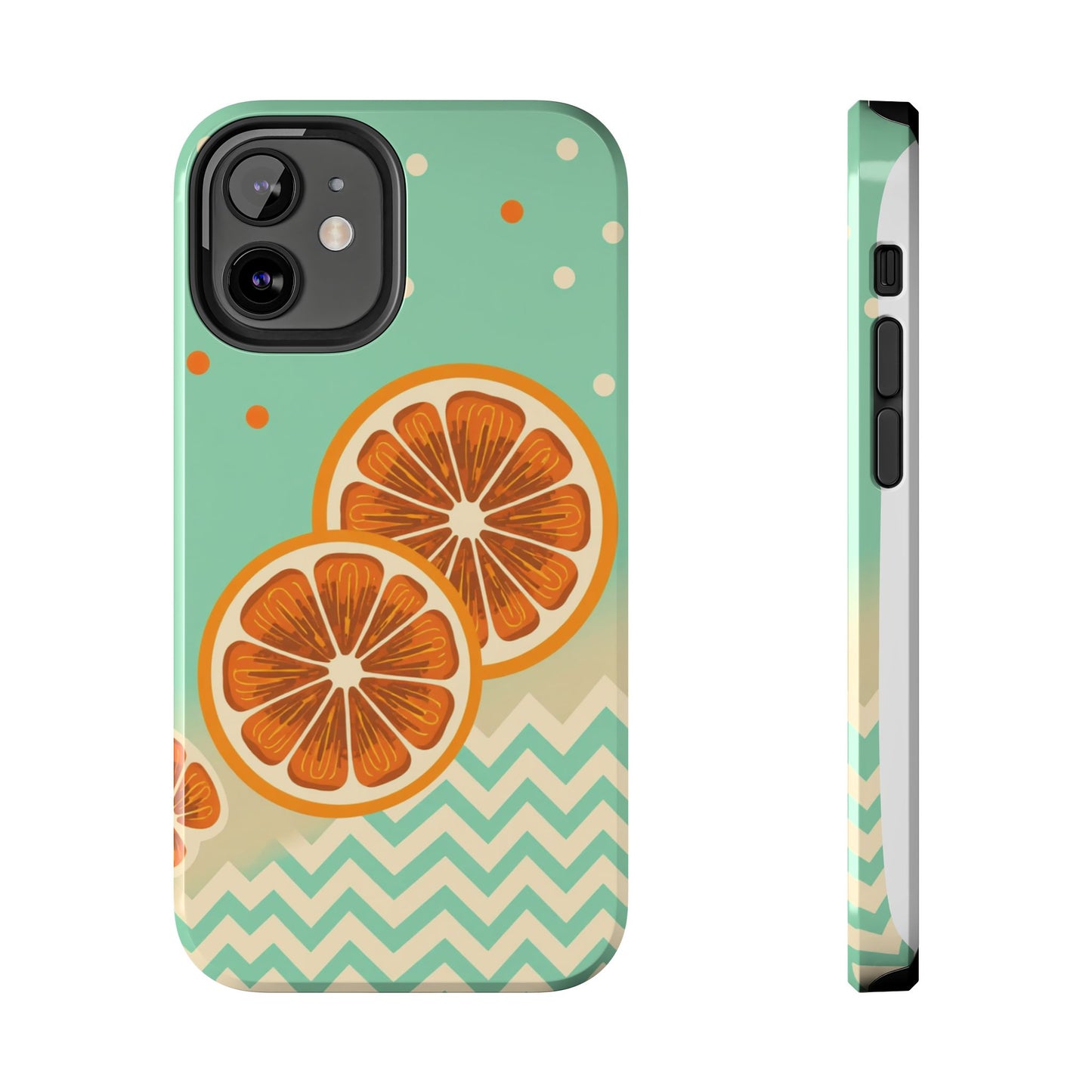 Citrus Vibe Tough Phone Case - Fun Orange Slice Design