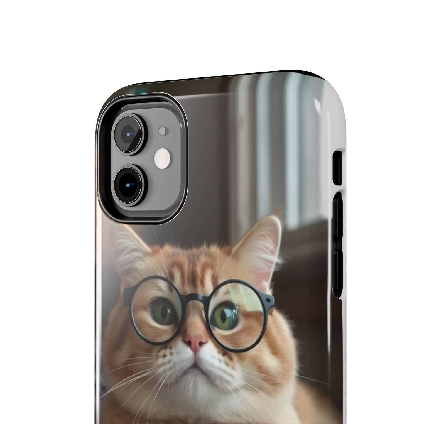 Cute Cat Glasses Tough Phone Case - Fun & Stylish Protection for Cat Lovers