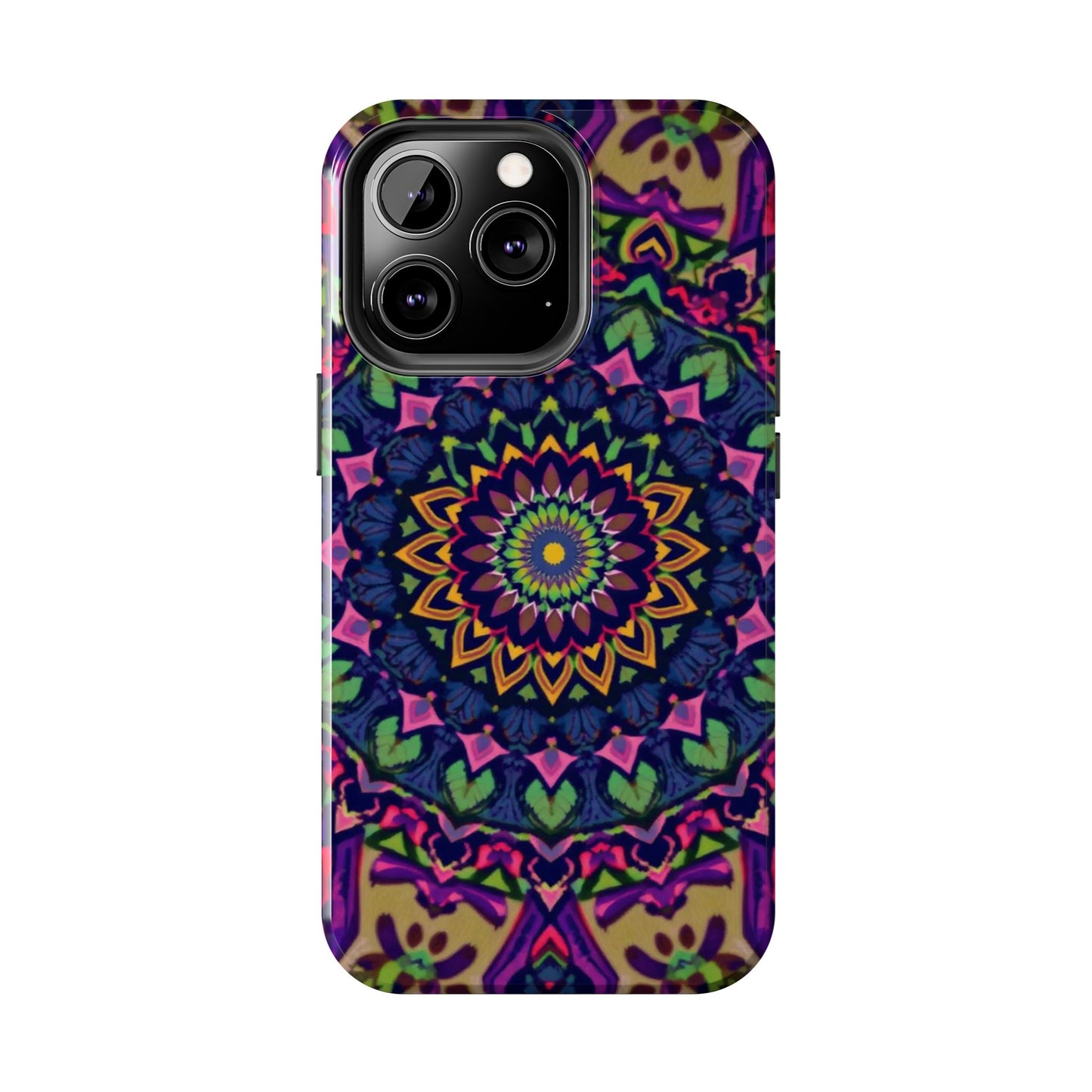 Vibrant Mandala Tough Phone Case - Colorful, Purple Fusion, Durable Protection for Your Device - for iPhone
