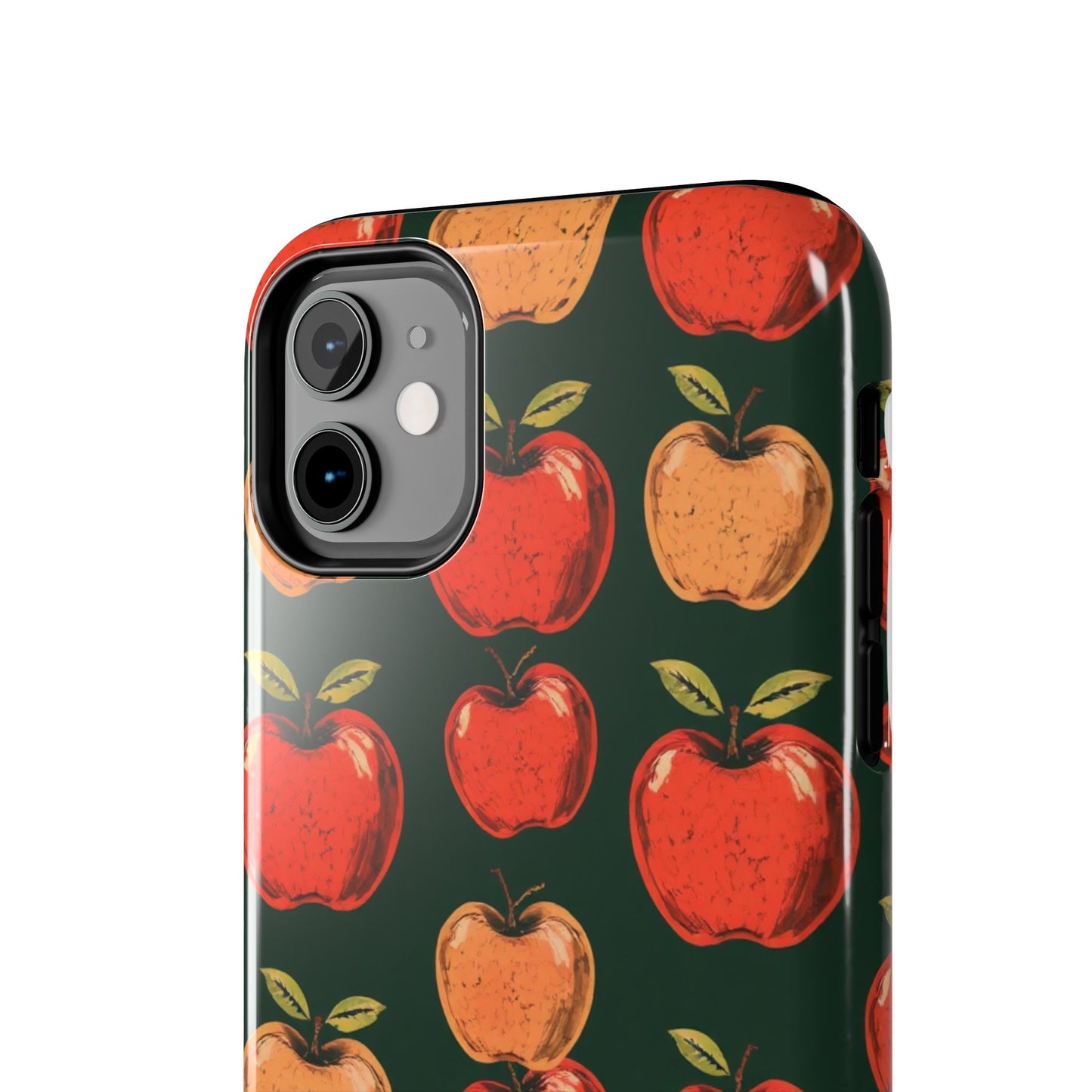 Apple Retro Pattern Tough Phone Case - Durable, Stylish, and Protective for Everyday Use - for iPhone