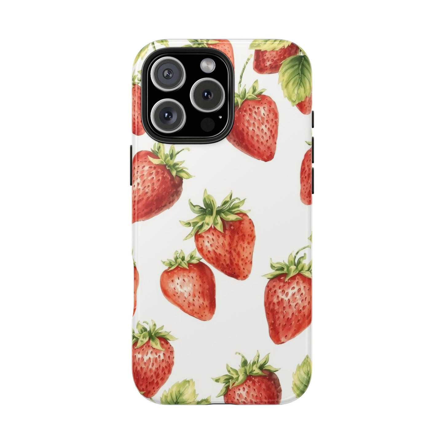 Strawberry Tough Phone Case - Durable Protection with a Fresh Design - for iPhone