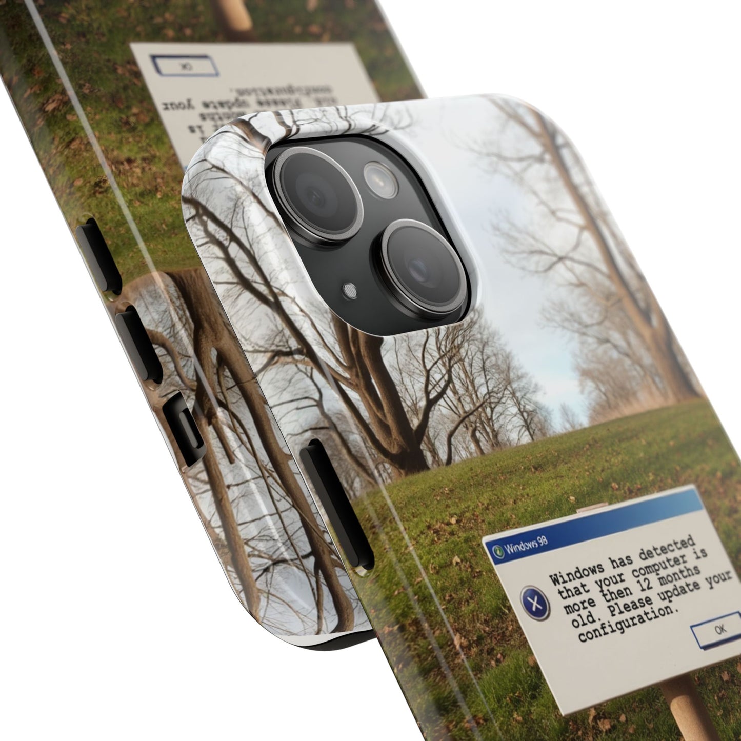 Durable Phone Case with Windows 98 Error Message Design - Perfect Gift for Tech Lovers