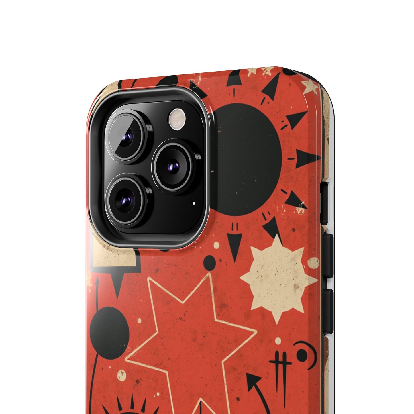 Retro Bold Tough Phone Case - Unique Geometric Design - for iPhone