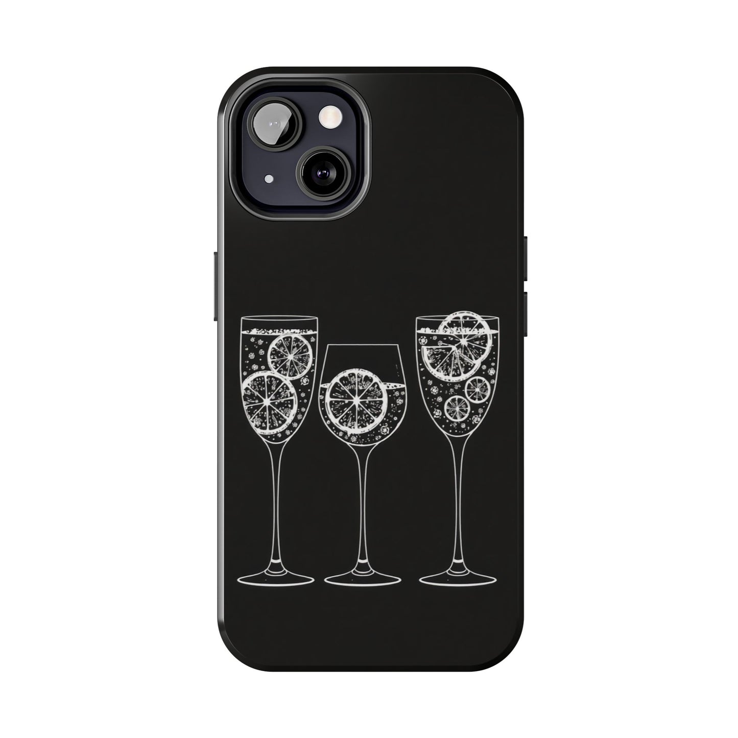 Stylish Tough Phone Cases with Citrus Glass Design, Protective Cases for Parties, Summer Events, and Everyday Use