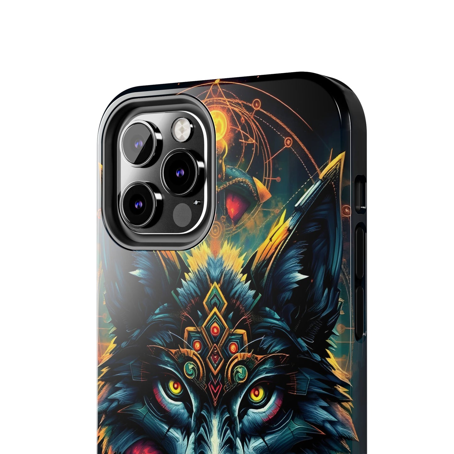 Vibrant Mystical Wolf Art Tough Phone Case - Durable & Unique Design for Animal Lovers - for iPhone