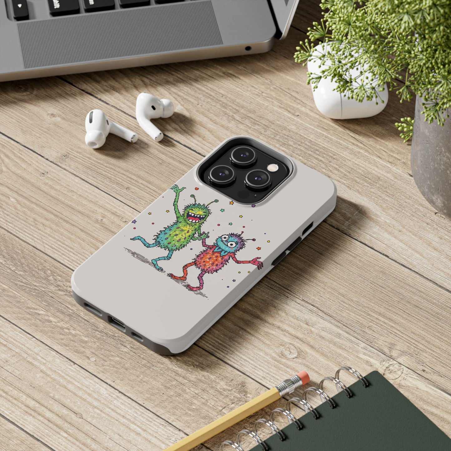 Colorful Monster Tough Phone Case - Fun and Playful Design