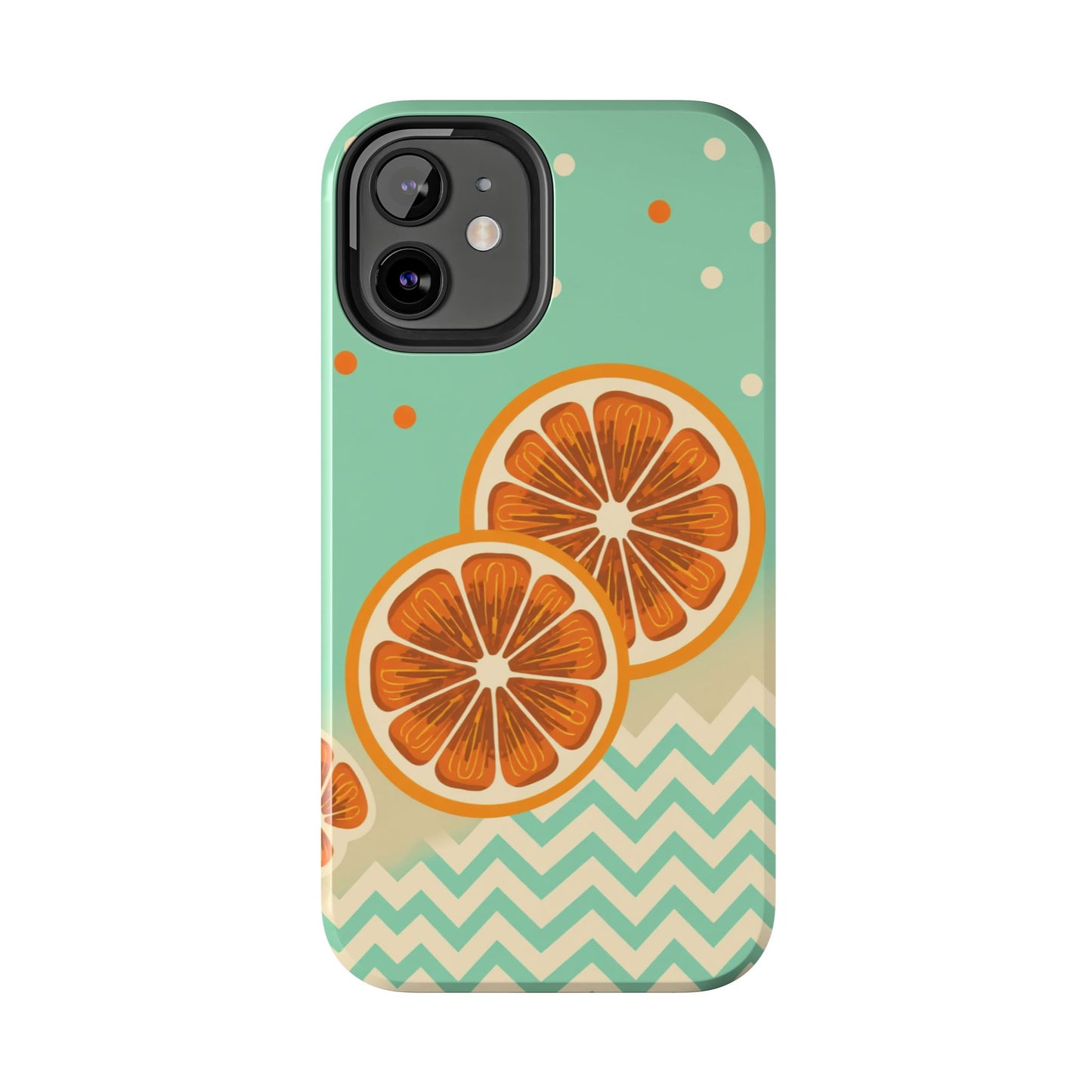Citrus Vibe Tough Phone Case - Fun Orange Slice Design