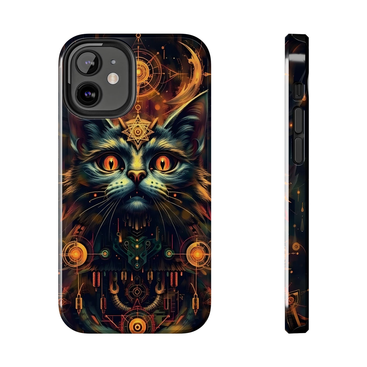 Mystical Cat Queen Tough Phone Case – Unique Protection for Cat Lovers - for iPhone