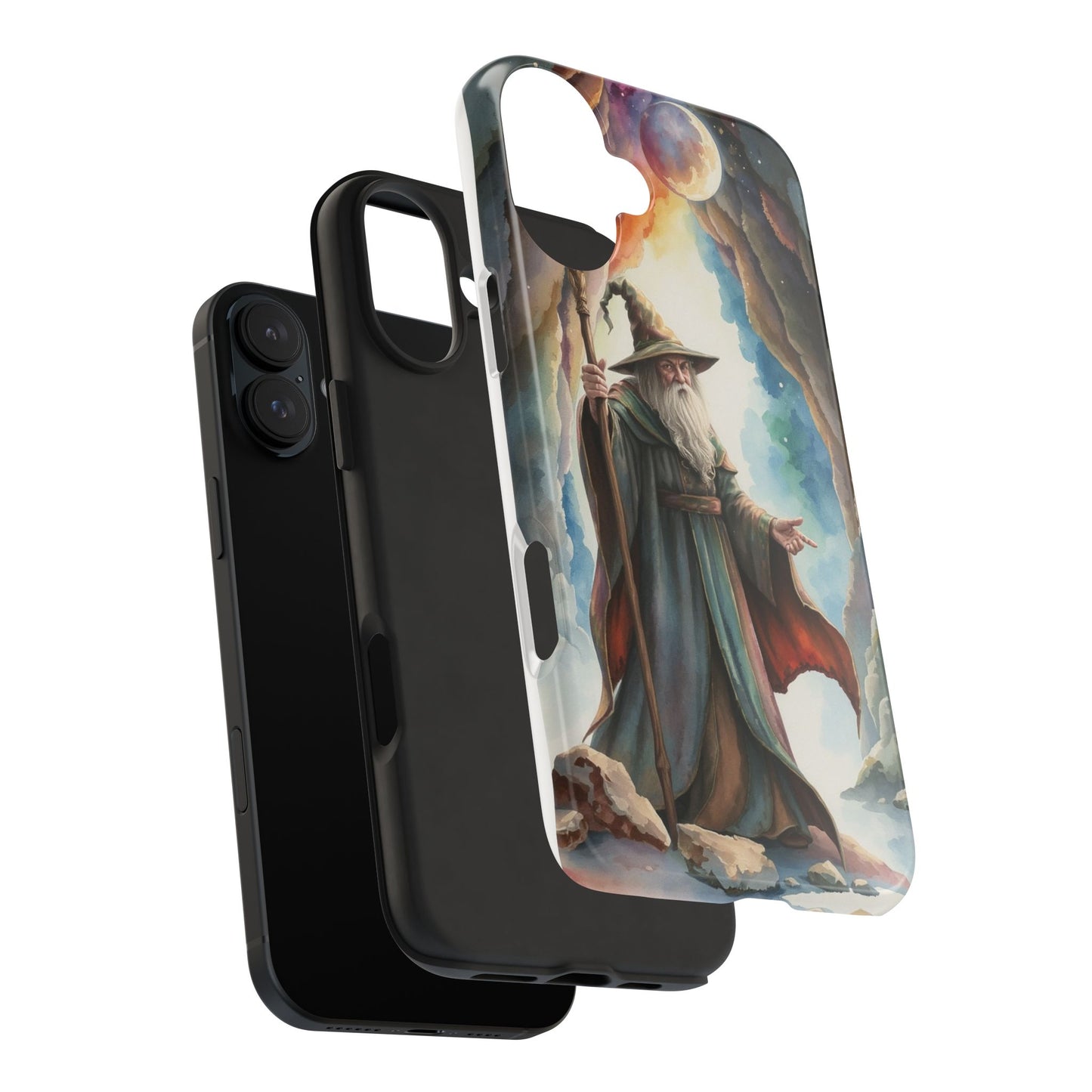 Magical Wizard Phone Case - Tough, Durable Phone Cover for Fantasy Lovers, Geek Gift, Unique Design, Celestial Phone Accessory