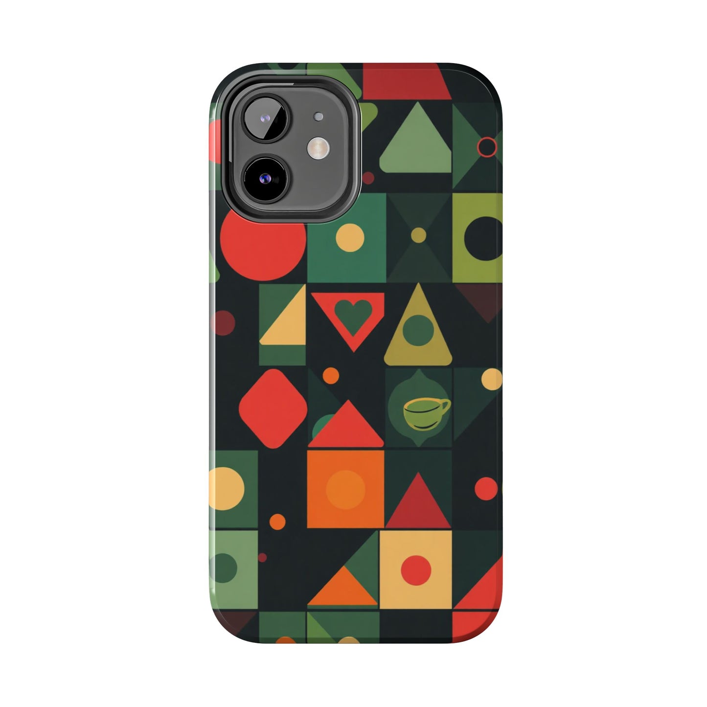 Vibrant Geometric Tough Phone Cases – Stylish Protection for Trendsetters - for iPhone