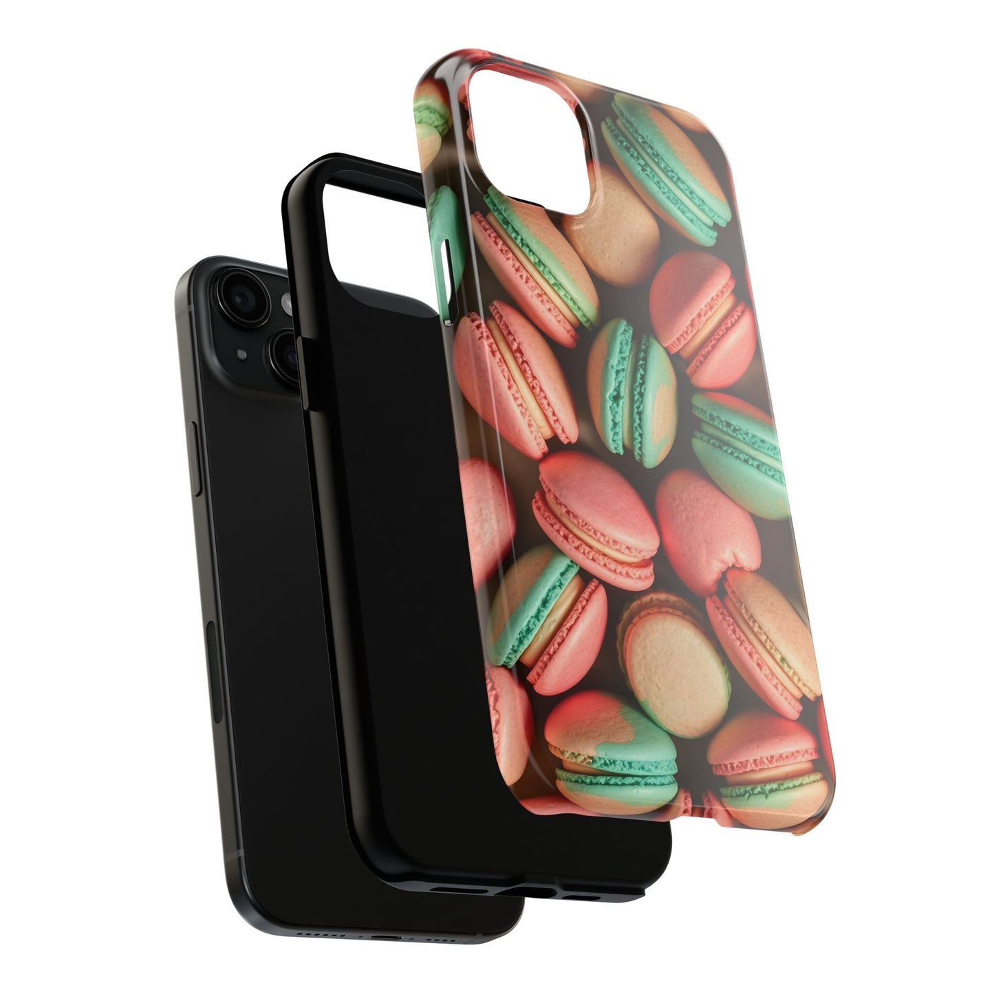 Colorful Tasty Macarons Tough Phone Case - Durable Protection with Sweet Aesthetic - for iPhone