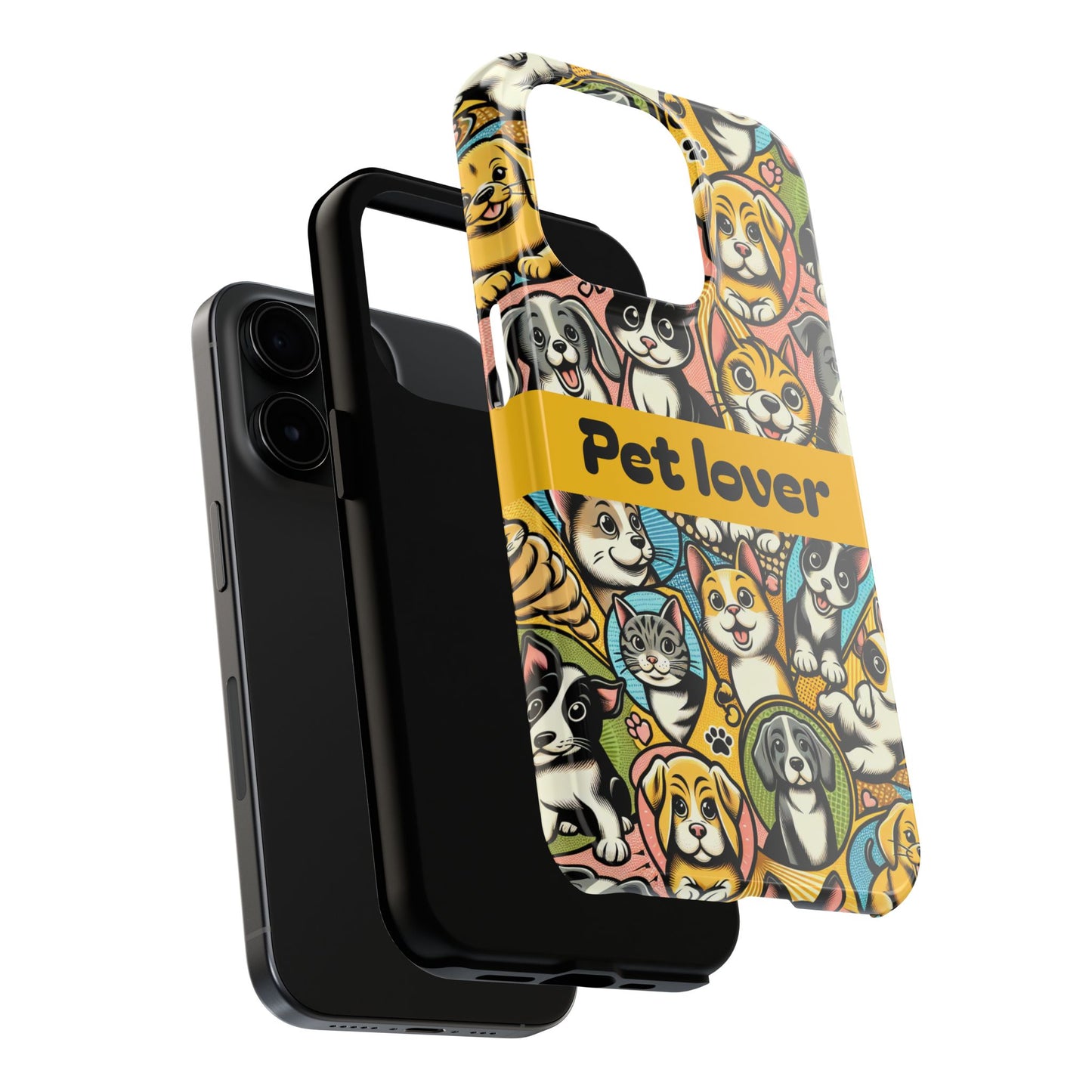 Pet Lover Tough Phone Case - Colorful Animal Design - for iPhone