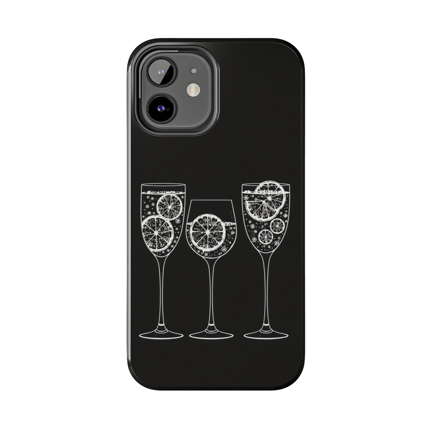 Stylish Tough Phone Cases with Citrus Glass Design, Protective Cases for Parties, Summer Events, and Everyday Use