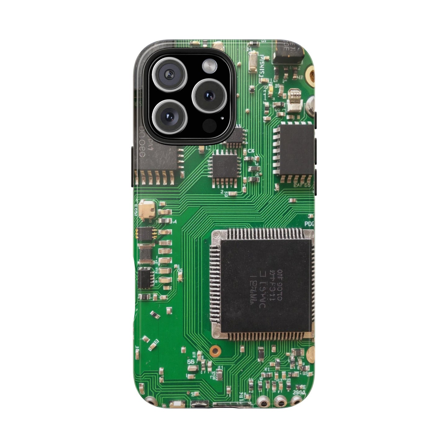 Circuit Board Tough Phone Case - Durable Tech Design