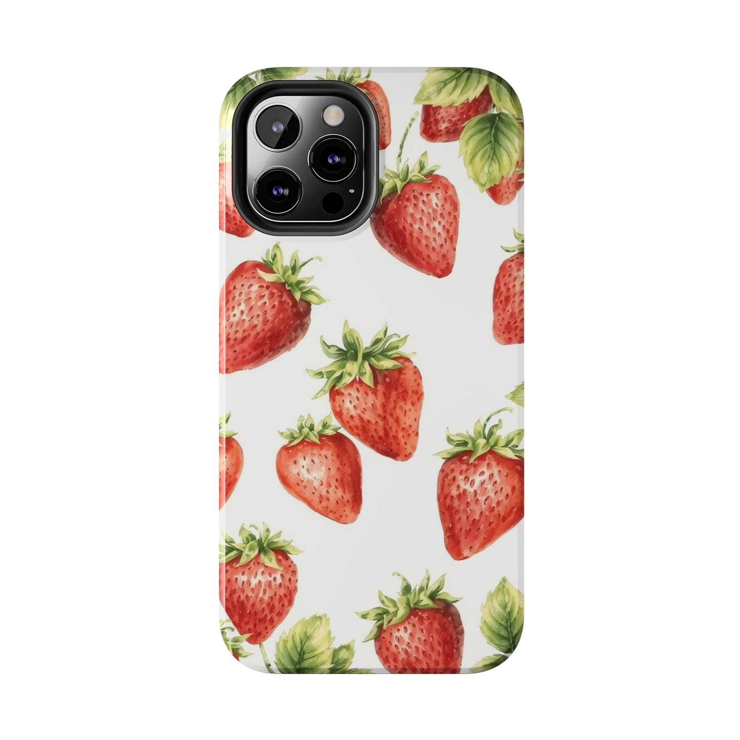 Strawberry Tough Phone Case - Durable Protection with a Fresh Design - for iPhone