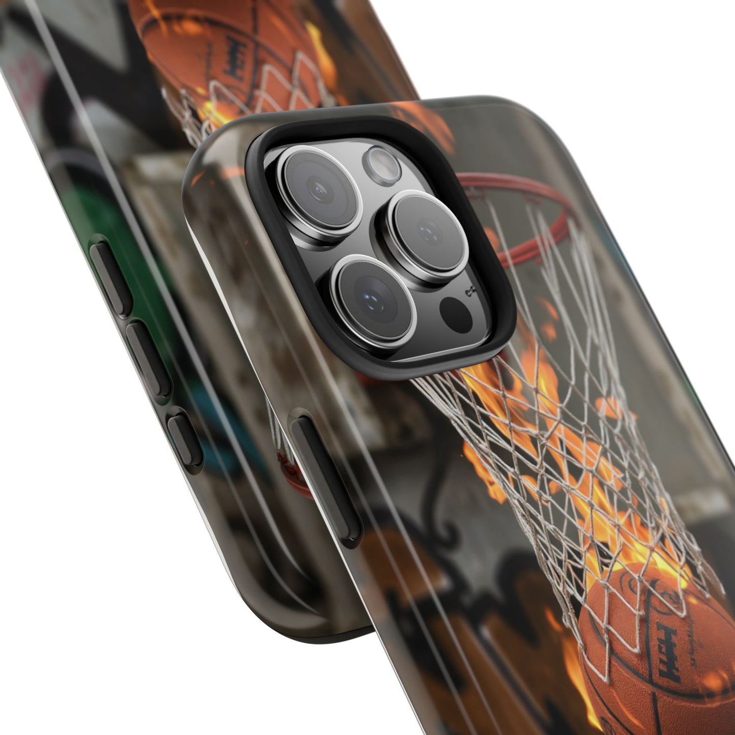 Fire Basketball Tough Phone Case - Durable Sporty Design for Athletes & Fans