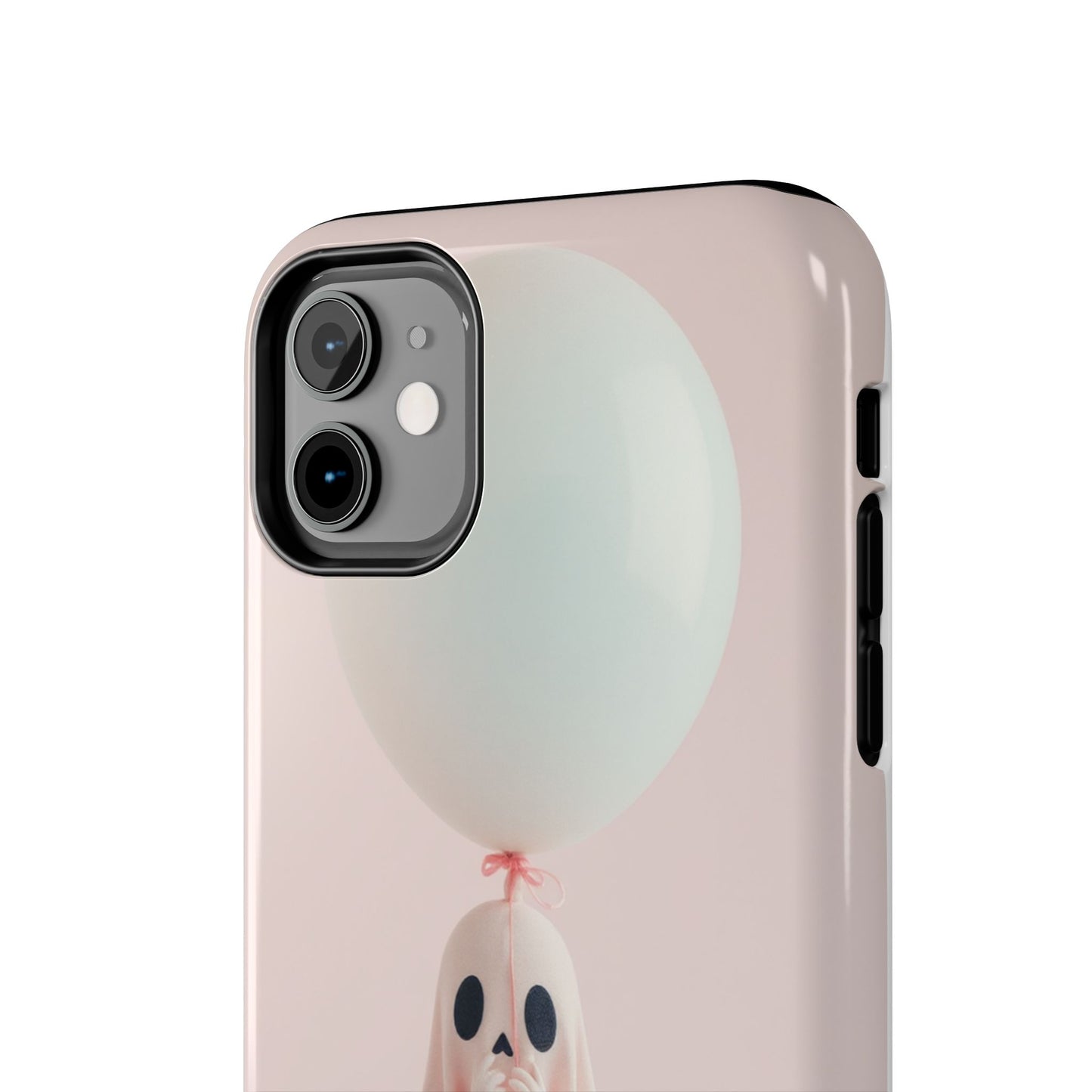 Cute Ghost Phone Case with Balloon - Tough Protection for Spooky Vibes