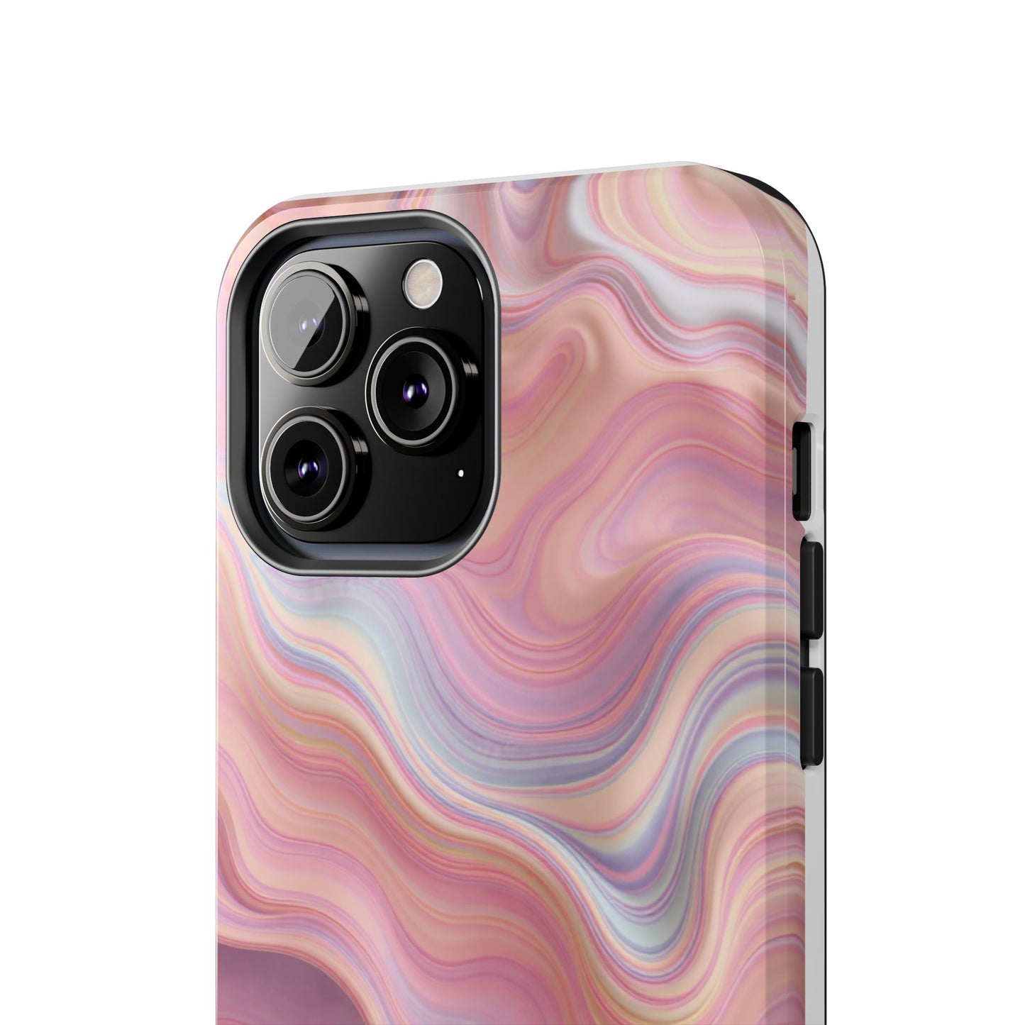 Stylish Tough Phone Cases - Abstract Pink Marble Design
