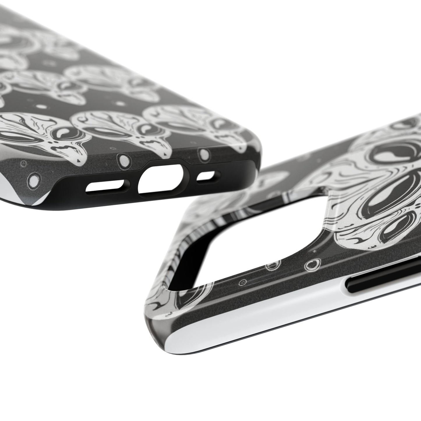 Alien Pattern Tough Phone Case - Durable Protection with Out-of-This-World Design
