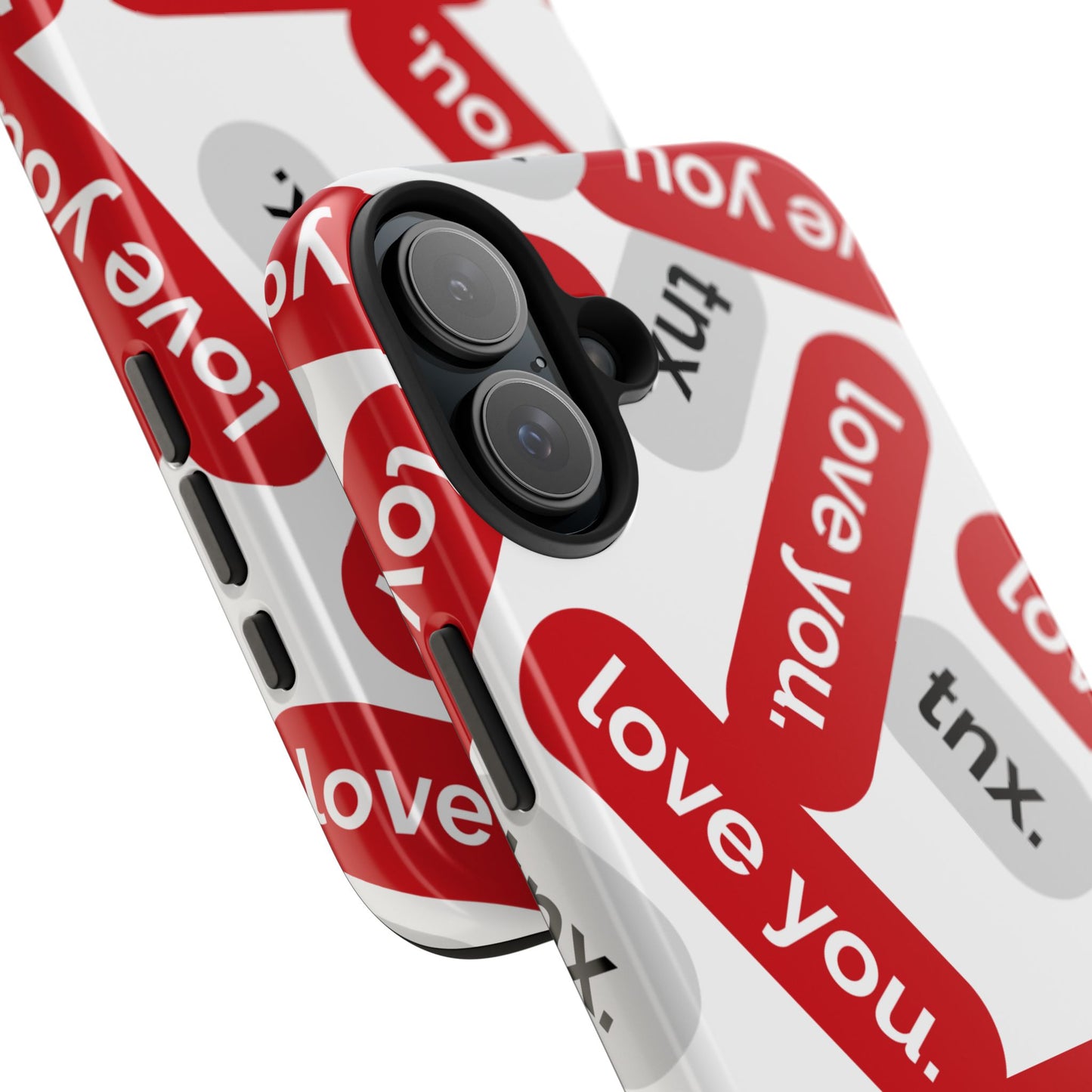 Love You&Tnx Tough Phone Case - Stylish and Protective for iPhone