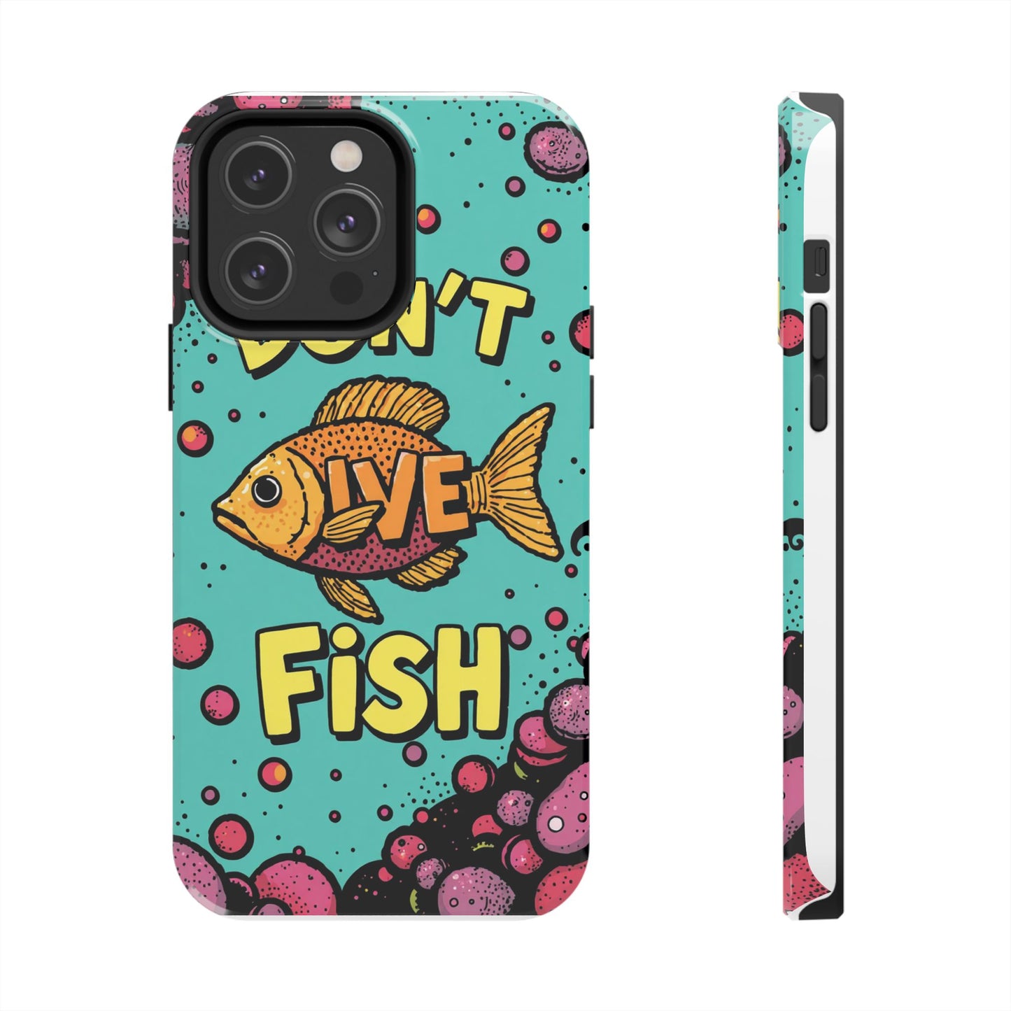 Catchy Fish-Themed Tough Phone Cases, Unique Gift for Fish Lovers, Durable Protection for Phones, Fun Aquatic Design, Ideal for Holidays