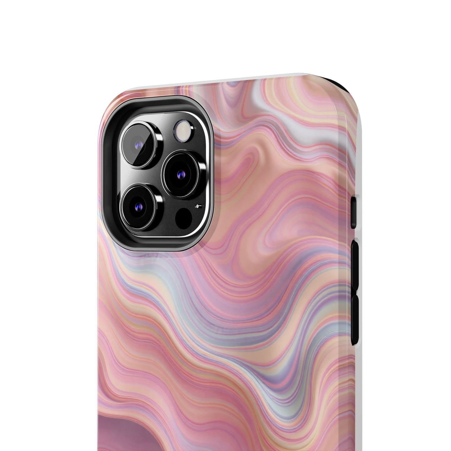 Stylish Tough Phone Cases - Abstract Pink Marble Design