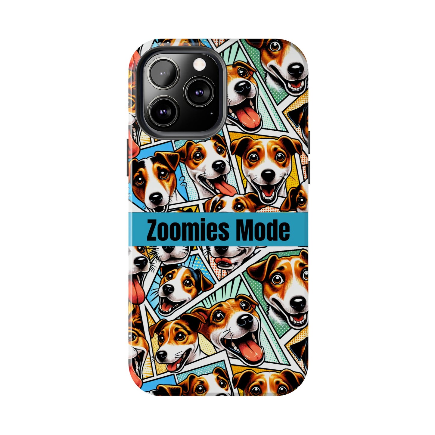 Zoomies Mode Jack Russell Tough Phone Case - Fun Dog Design Case for iPhone