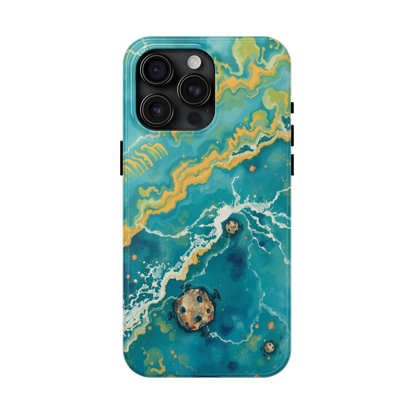 Ocean Wave Tough Phone Case – Durable Protection with Abstract Art Design