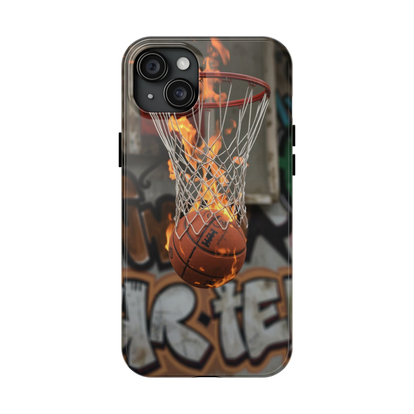 Fire Basketball Tough Phone Case - Durable Sporty Design for Athletes & Fans