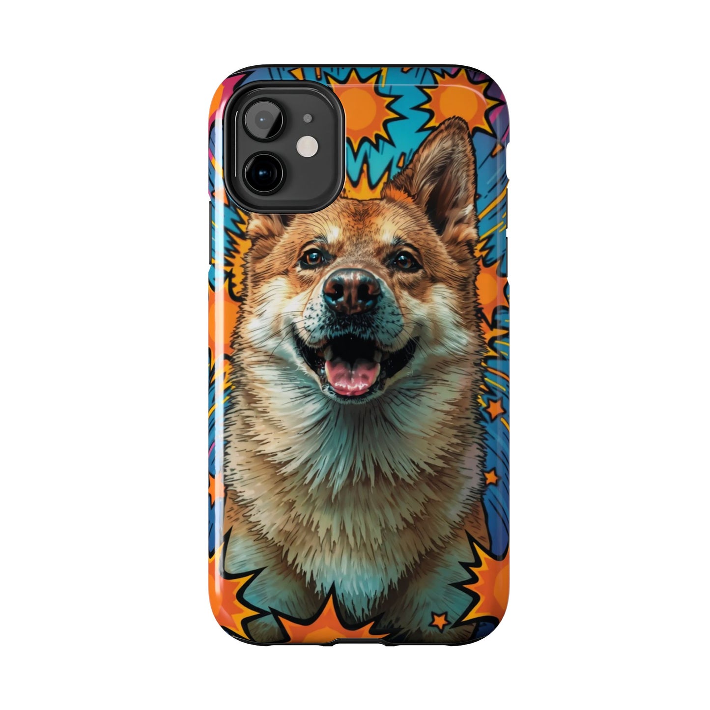 Vibrant Corgi Tough Phone Case - Fun Design for Pet Lovers