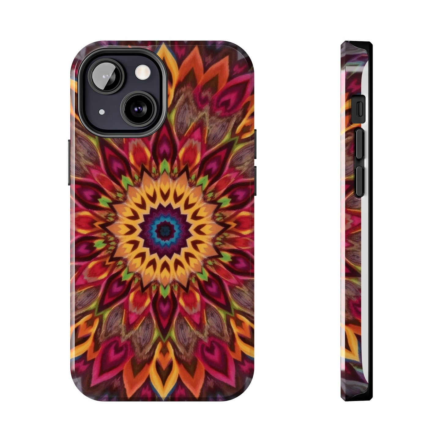 Vibrant Floral Mandala Tough Phone Case | Stylish and Durable Protection - for iPhone